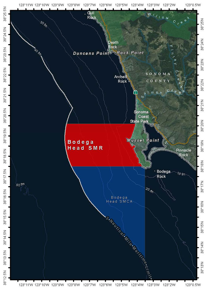 Map of Bodega Head State Marine Reserve - click to enlarge in new tab